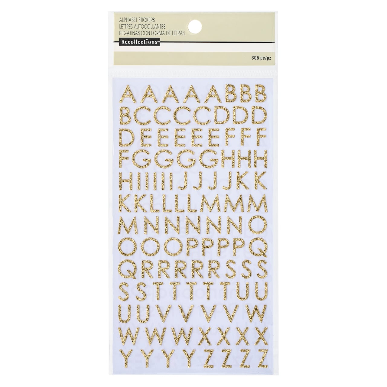 12 Pack: Glitter Block Alphabet Stickers by Recollections™
